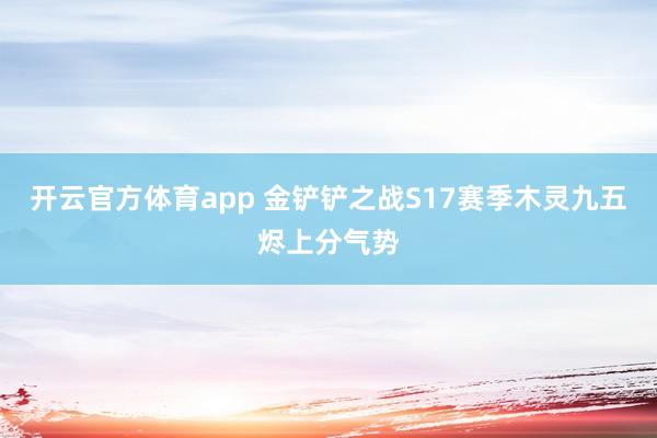 开云官方体育app 金铲铲之战S17赛季木灵九五烬上分气势