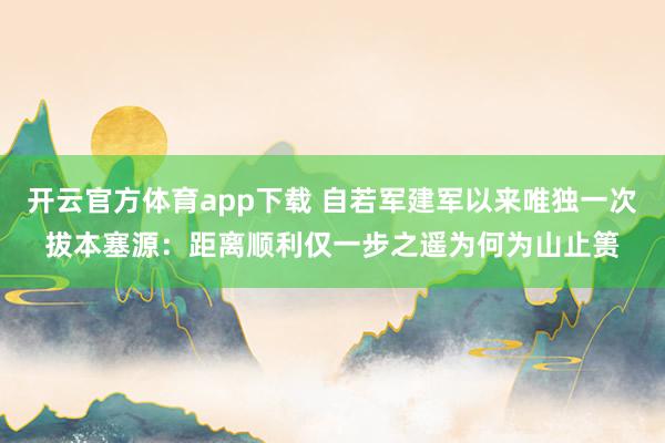 开云官方体育app下载 自若军建军以来唯独一次拔本塞源：距离顺利仅一步之遥为何为山止篑